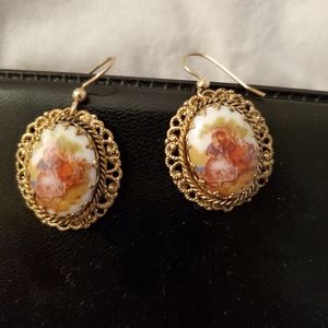 Cameo-like earrings